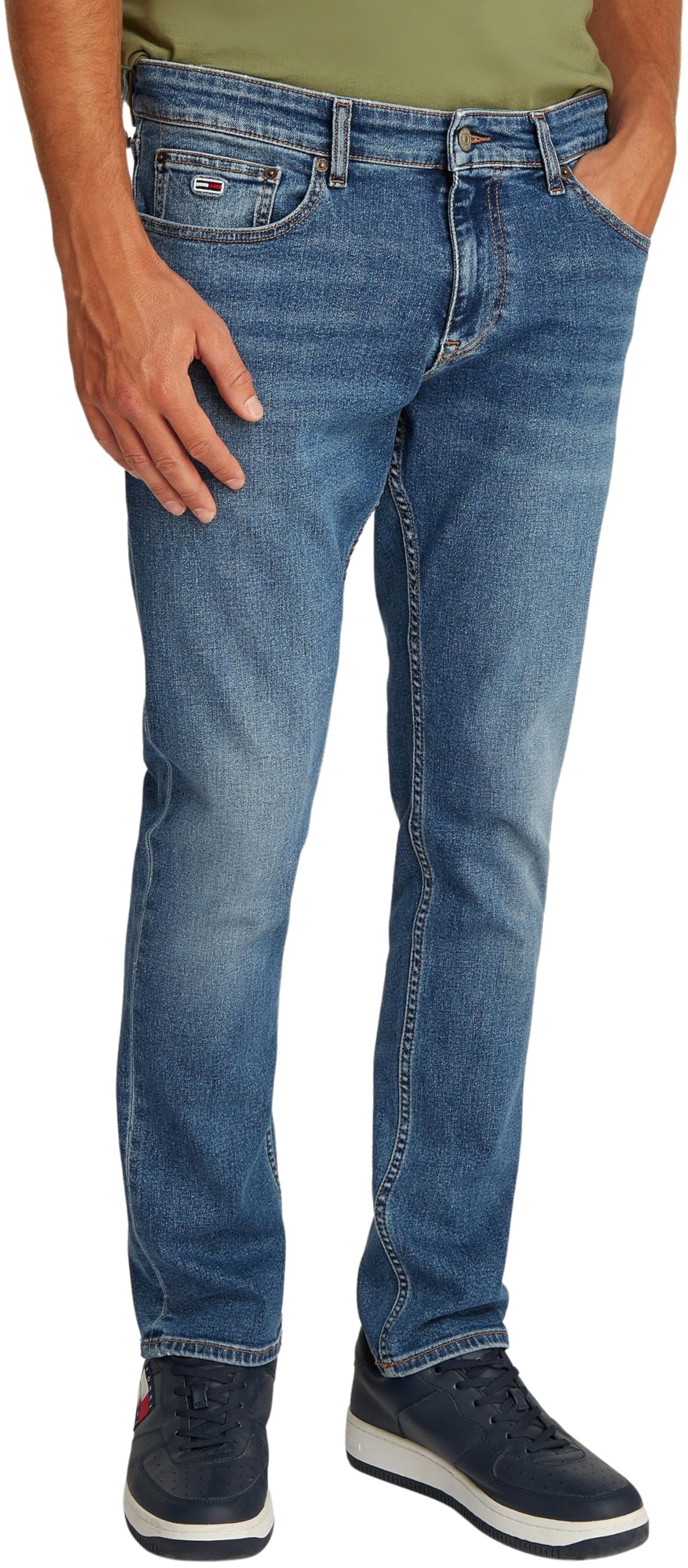 Tommy Jeans Scanton Slim Bi0234 Dm0Dm21378 Corte Entallado, Denim (Denim Medium), 33W / 30L para Hombre