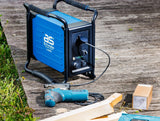 AS – Schwabe Eco Powerstation 5000 - Fuente de alimentación móvil con batería de 2,4 kW - Carga rápida - 2500 W de potencia - robusto y silencioso - Generador solar para obras, jardín, camping - IP54,