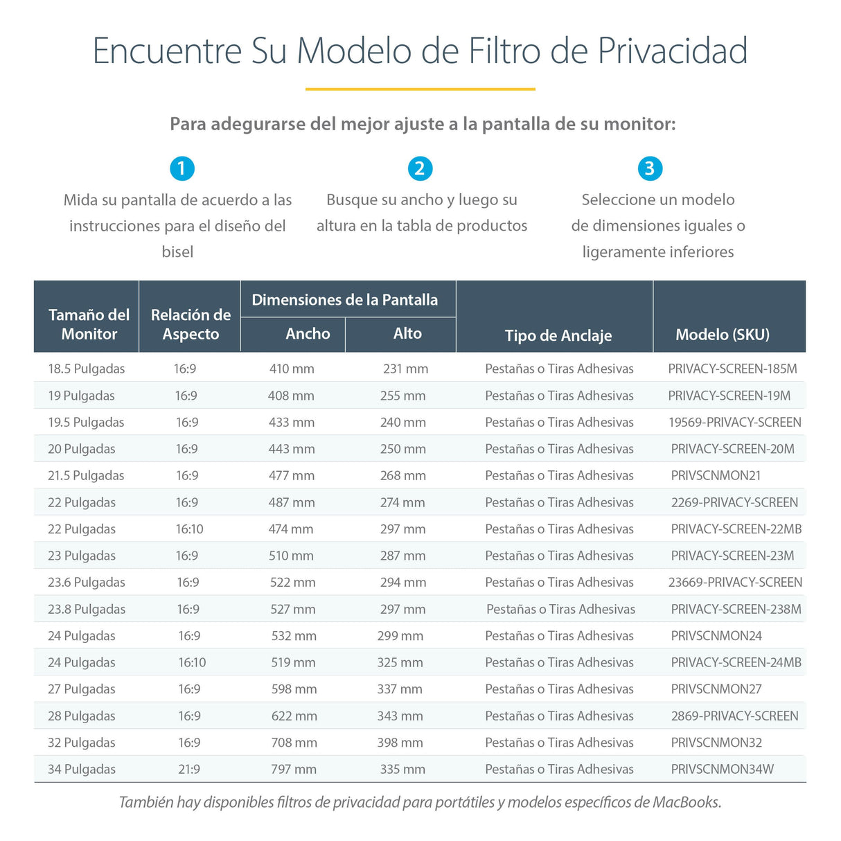 StarTech.com Filtro de Privacidad para Monitores 23 Pulgadas - Pantalla de Privacidad para Reducir Luz Azul de Pantalla Ancha 16:9 - Mate/Brillante - Ángulo +/-30 Grados (PRIVACY-SCREEN-23M)