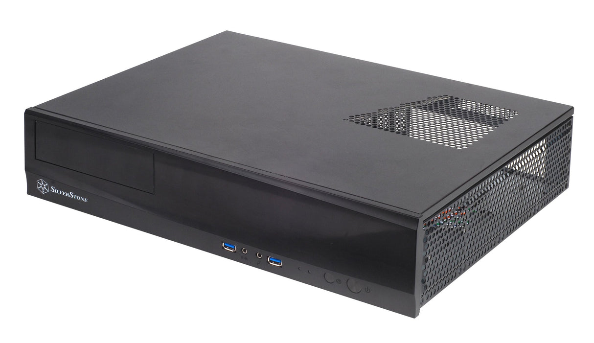 Silverstone SST-ML03B - Caja de ordenador de sobremesa (HTPC, micro-ATX, 1 x USB 3.0, interruptor de encendido/apagado integrado), negro