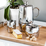 Café Stal BEC-06M Café Stål Bellux Range 18/10 - Cafetera espresso de acero inoxidable estilo clásico para estufa, diseño de olla Moka italiana, asas huecas de tacto frío, 6 tazas (280 ml)