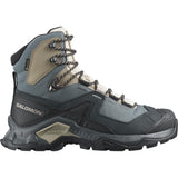 Salomon Quest Element Gore-Tex Botas de Senderismo de Piel para Mujer, Impermeable, Agarre Máximo, Zapatos Trekking, Ebony, 37 1/3
