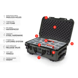 Nanuk 935 - Funda rígida Impermeable con Ruedas y Divisor Acolchado, Color Verde Oliva