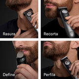 Braun Recortadora De Barba Series 9 BT9545, +11 Accesorios Para Barba, 52 Longitudes, ProBlade, Cromo
