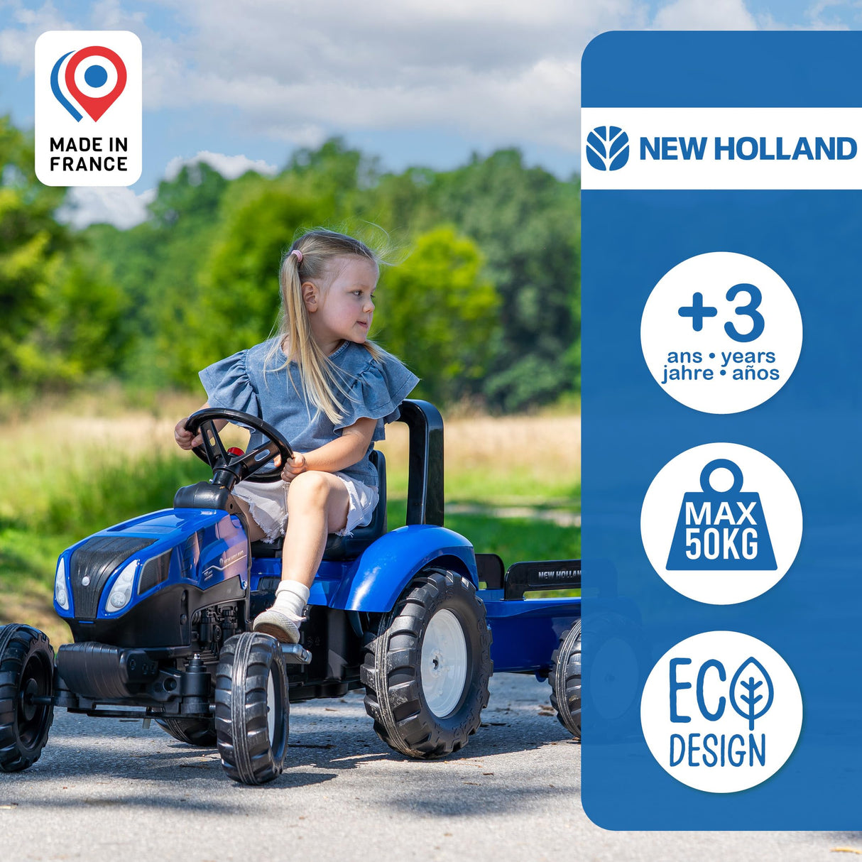 Falquet & CIE – 3090B – Tractor New Holland T8 + Remolque