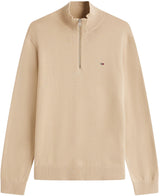 Tommy Jeans Chaqueta con Cremallera Hombre Light con Cuello Alto, Beige (Silt), L