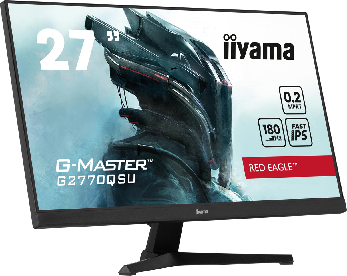 Écran PC - IIYAMA - G2770QSU-B6 - 27 QHD - Fast IPS - 180Hz - 0,2ms - HDMI/DP/USB HUB - Haut-parleurs - Noir