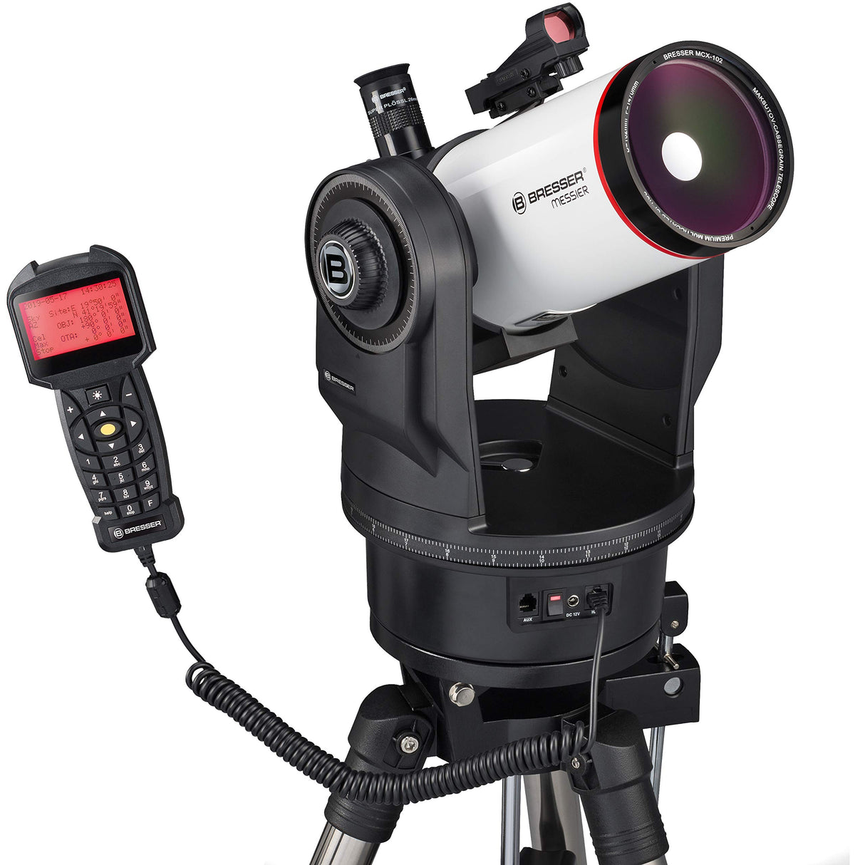 Bresser Messier MCX-102 - Telescopio con Distancia Focal de 1470 mm y telescopio Goto EQ/AZ con Montaje ecuatorial o azimutal, Incluye trípode
