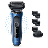 Braun Series 6 61-B1500s - Afeitadora eléctrica para hombre, con accesorio EasyClick, afeitadora eléctrica y recortadora de barba, SensoFlex, Wet&Dry, recargable e inalámbrica