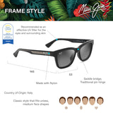 Maui Jim Hookipa Gafas, Smoke Grey, 1 Unidad (Paquete de 1) Unisex Adulto