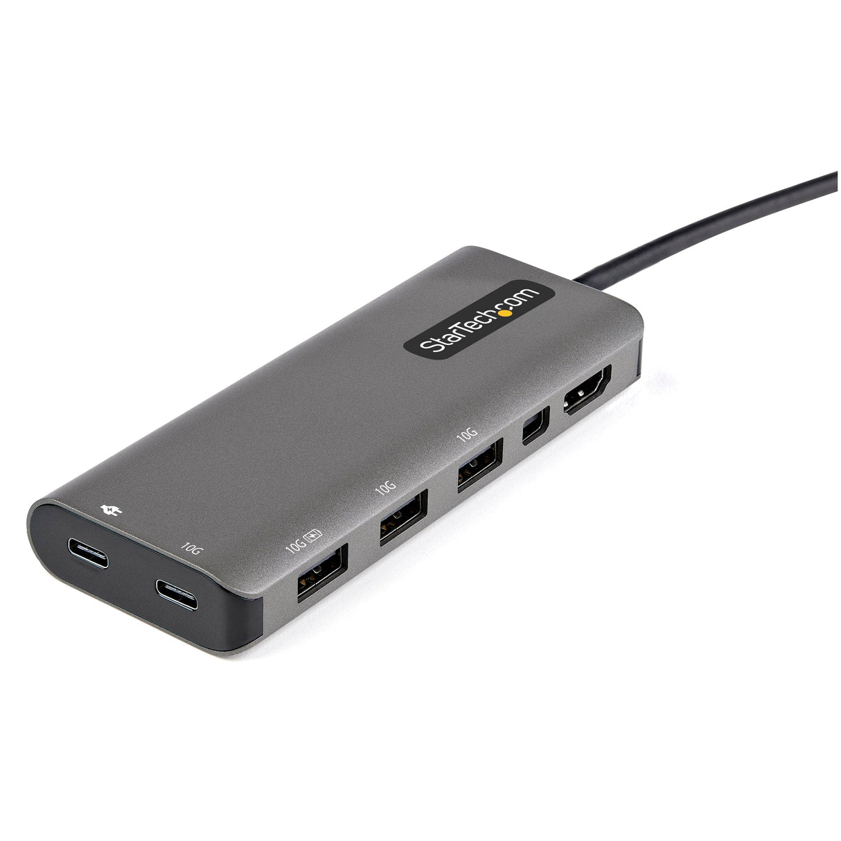 StarTech.com Adaptador Multipuertos USB-C - Docking Station USB Tipo C a HDMI o Mini DisplayPort 4K60 - Replicador de Puertos USBC PD 100W - Hub USB 4 Puertos - Red - con Cable de 30cm (DKT31CMDPHPD)