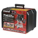 Trend T14EK 2300W 12mm Fresadora de taller de velocidad variable 230V EU, profundidad de entrada de 80 mm, perfecto para uso manual y de mesa fresadora, T14EK/EURO