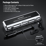 NEEWER Lente de sonda Macro 2X de 135° 18 mm con Rosca de 17 mm para grabación de Video de teléfono móvil, para Jaula de teléfono NEEWER/Funda de teléfono con Adaptador de Lente de 17 mm Compatible