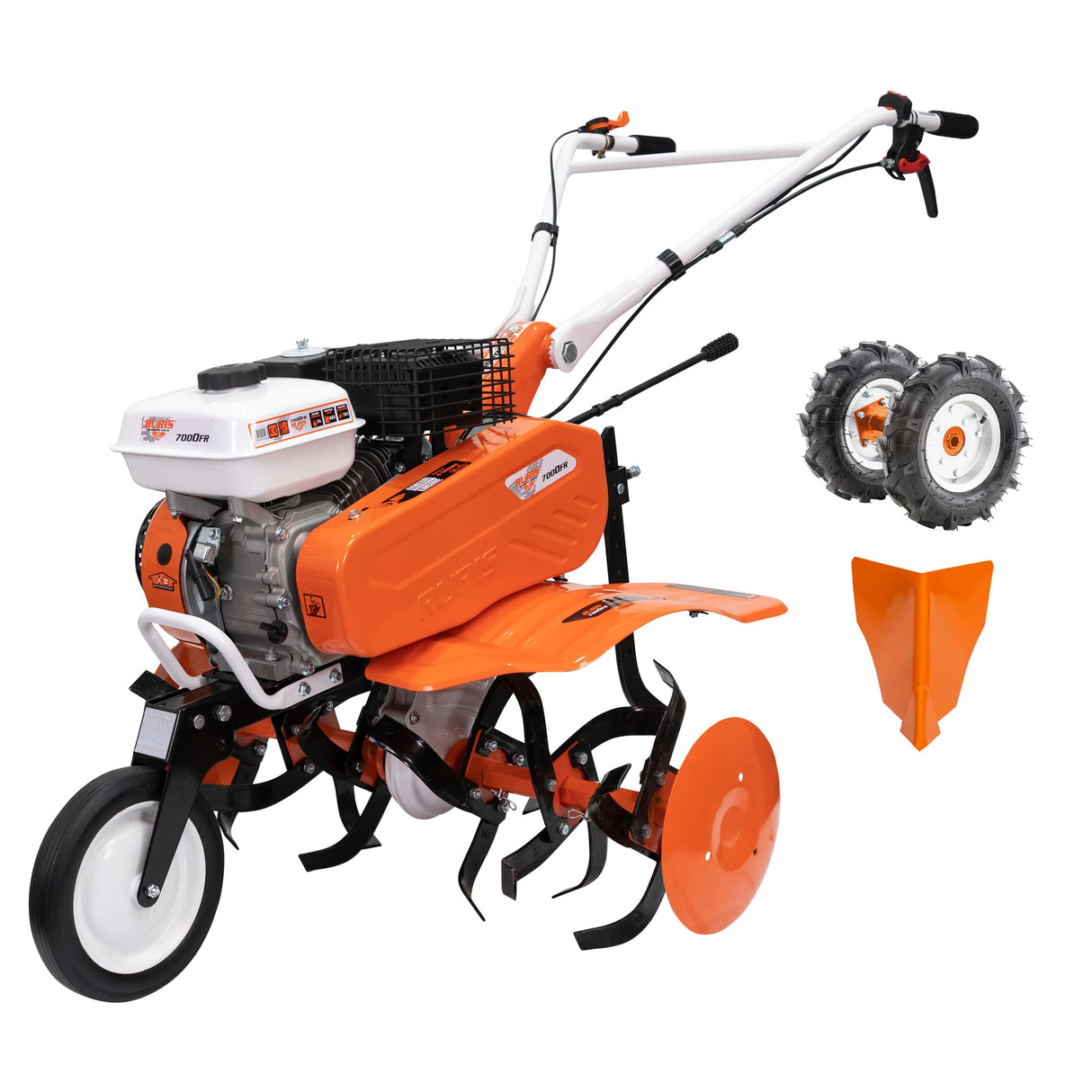 RURIS POWER FOR NATURE Motobinosa 7000 FR, 7 CH, 24 Fresas, Ancho de Trabajo 560-830 mm, manillares Ajustables +Tope + Lote contrapeso 10 kg