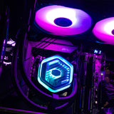 Cooler Master MasterLiquid Atmos 360 Black Refrigeración Líquida para CPU – Refrigeración Líquida AIO, Bomba Doble Cámara, Ventiladores SickleFlow 120 Edge Preinstalados, ARGB Gen 2, LGA1700 y AM5