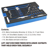 Powerbuilt Juego de herramientas de reparación de barcos marinos de acero inoxidable 420J2, conductores, alicates, llaves, mazo, destornillador/brocas, enchufes, caja hermética resistente a los golpes