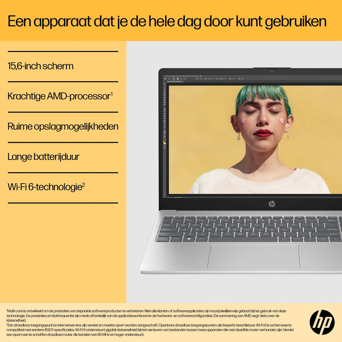 HP Laptop 15-fc0625nd | 15.6" Full HD Antiglare IPS | AMD Ryzen 5 7520U | 8GB RAM | 512GB SSD | Windows 11 | Teclado QWERTY