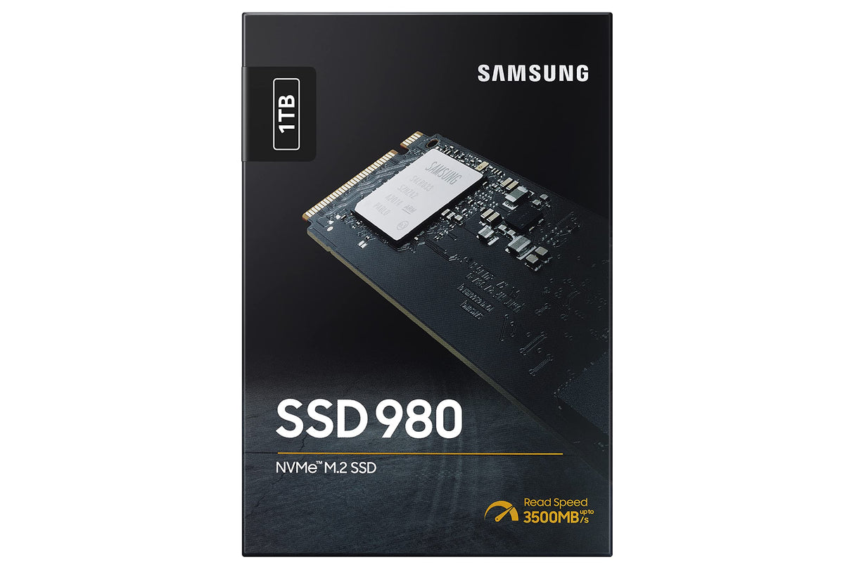 Samsung 980 1 TB PCIe 3.0 (up to 3.500 MB/s) NVMe M.2 Internal Solid State Drive (SSD) (MZ-V8V1T0BW)