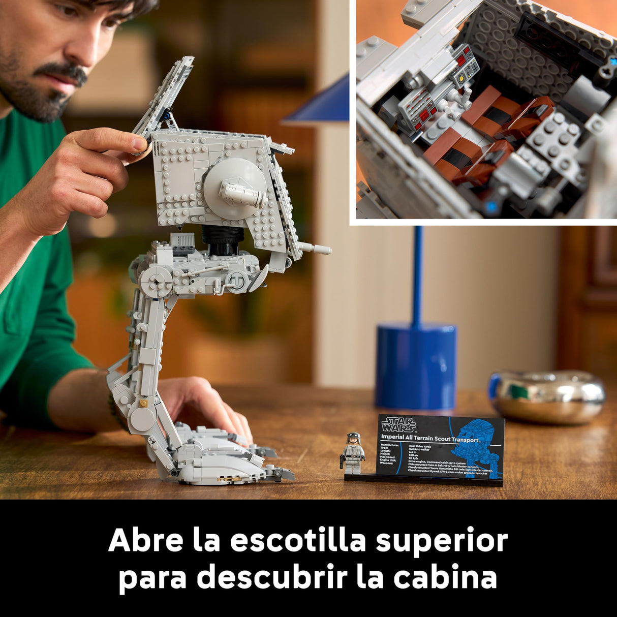 LEGO Star Wars 75417 Caminante AT-ST - Kit de Maquetas para Adultos - Figura Articulada de la Colección UCS con Minifigura y Placa Informativa - Regalo para Hombres y Mujeres Fans