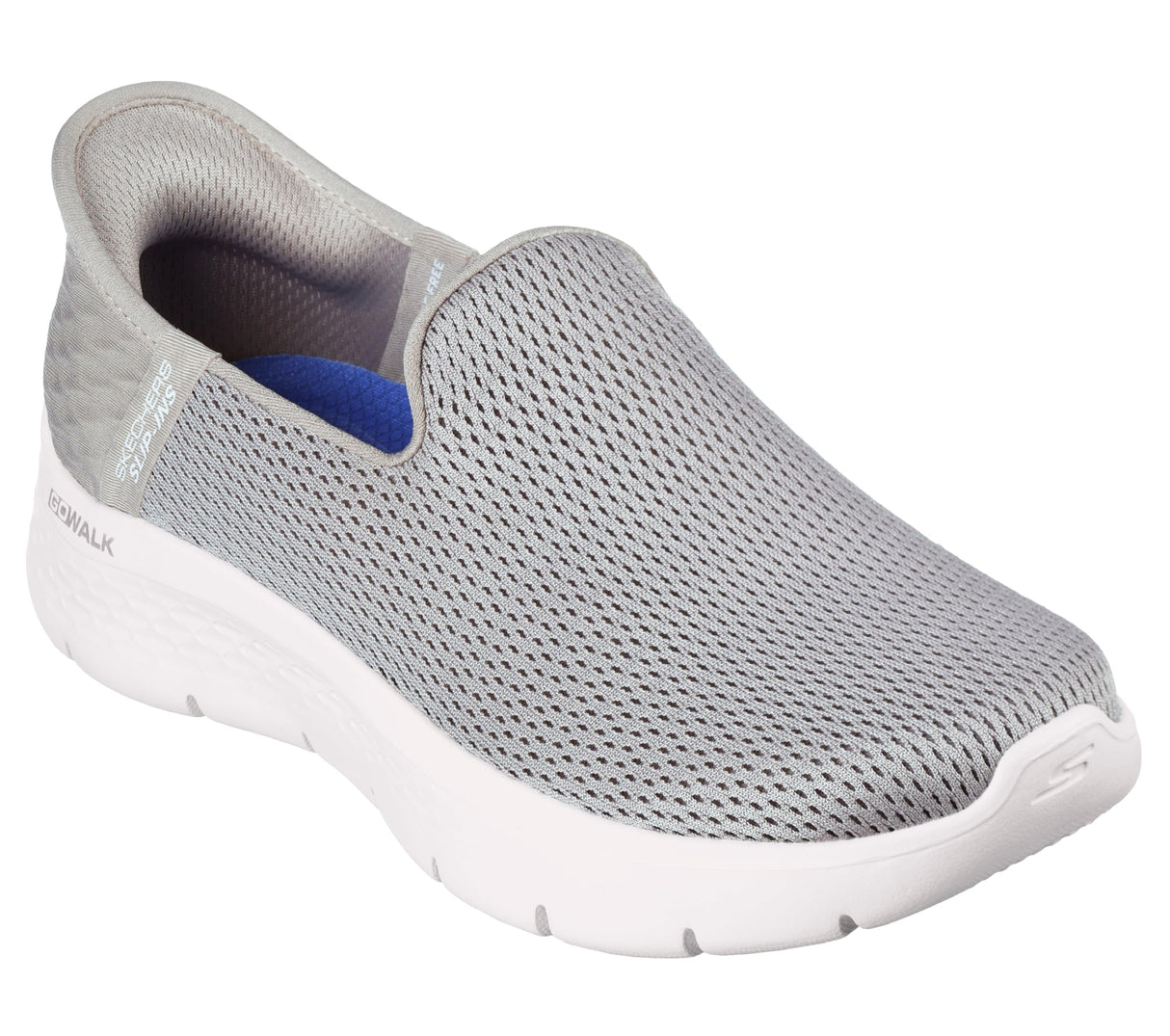 Skechers Women's Hands Free Slip-ins Go Walk Flex-Relish, Zapatillas Mujer, Blue Taupe, 38.5 EU Ancho