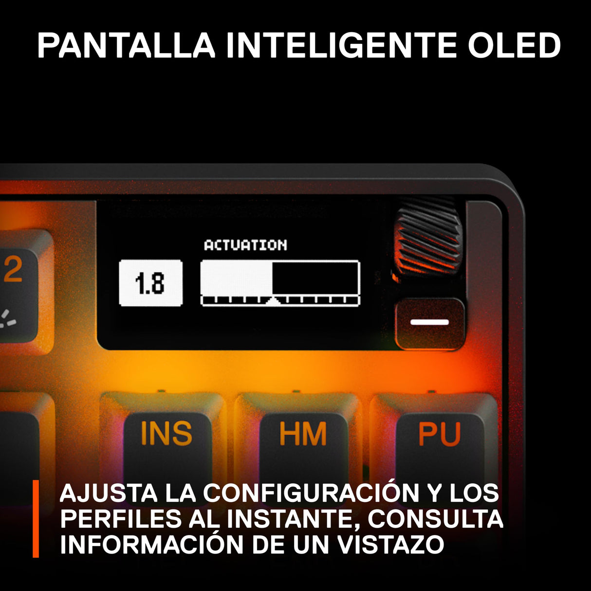 SteelSeries Apex Pro TKL Wireless - Teclado gaming HyperMagnetic inalámbrico – El más rápido del mundo – Accionamiento ajustable – Teclas PBT – Bluetooth – 2,4GHz – USB-C – Teclado americano (QWERTY)