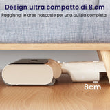 LEFANT LS100 Aspiradora Inteligente Sin Cable, Lavadora de Suelos Duros, 2,65 kg de Aspirador Escoba, 170° de inclinación, 60 Min de limpieza continua, Autolimpieza, Limpieza de Bordes, Ahorra Espacio