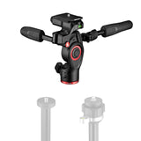 Manfrotto Befree 3-Way Live Head- Cabezal de 3 Vías para Trípodes, Cabezal de Aluminio Fluido para Cámaras y Videocámaras de hasta 6 kg, Ultracompacto - Para Creación de Contenidos, Fotos y Videos
