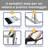 Pantalla de proyección transportable (120 Pulgadas) 250 cm Formato 16:10 259 x 162 Metros y Medio Ligero y Plegable Pantalla proyector 2 m Tela proyector Retro Pantalla de proyección 3 m FullHD 4K 3D