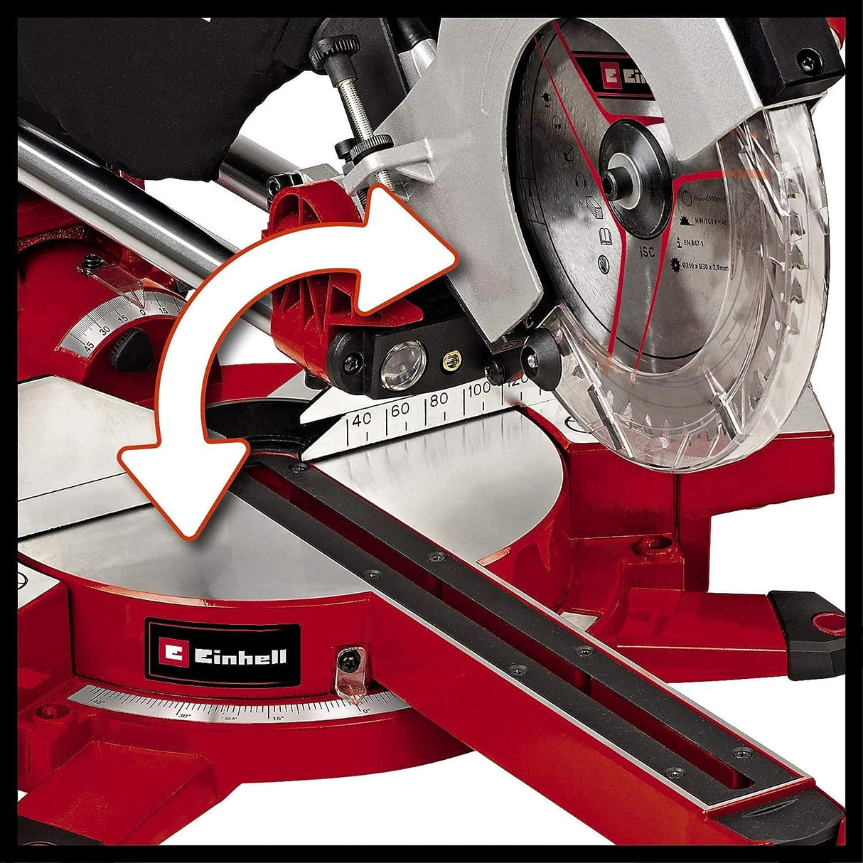 Einhell TE-SM 2131 Dual -Ingletadora telescópica dual Profesional, 1600 W, 230 V, función de arranque suave (ref. 4300860)
