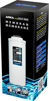 ARKA myAQUA 1900 Membrana - Filtro de Alto Rendimiento, Elimina hasta el 99% de Todos los contaminantes y bacterias del Agua, Esencial para el Agua de ósmosis Pura