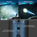 OLIGHT Marauder mini Linterna Táctica LED Linterna de Alta Potentcia Recargable 7000 Lúmenes 600 Metros 35.5 Horas Max. Linterna Práctica de Trabajo Exterior al Aire Libre(Azul Oscuro)