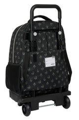 Safta THE MANDALORIAN THIS IS THE WAY - Mochila Grande con Ruedas, Compacta, Extraíble, Ideal para Niños de Diferentes Edades, Cómoda y Versátil, Calidad y Resistencia, 33x22x45 cm, Color Negro