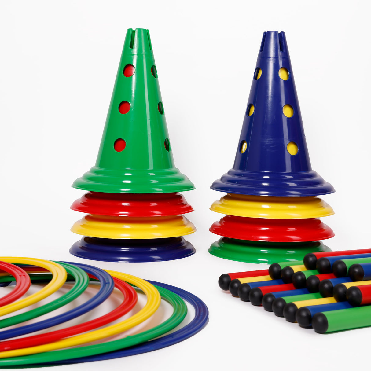Italveneta Didattica- Multi salterello Piccolo psicomotricidad, Kit de Actividad motora y Desarrollo Infantil, Color Mezclado: Rojo,Amarillo,Verde,Azul, Standard (097)