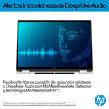 HP Omnibook X Flip - Ordenador portátil Convertible de 14" 2K IPS táctil (Intel Ultra 7-258V EVO, 32GB RAM, 1TB SSD, Intel ARC Graphics, Windows 11 Home) Silver- Teclado QWERTY Español