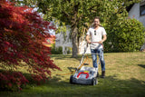 IKRA escarificador y aireador eléctrico IEVL 1838, saco coletor 40l, largo de trabajo 38cm, 1800W