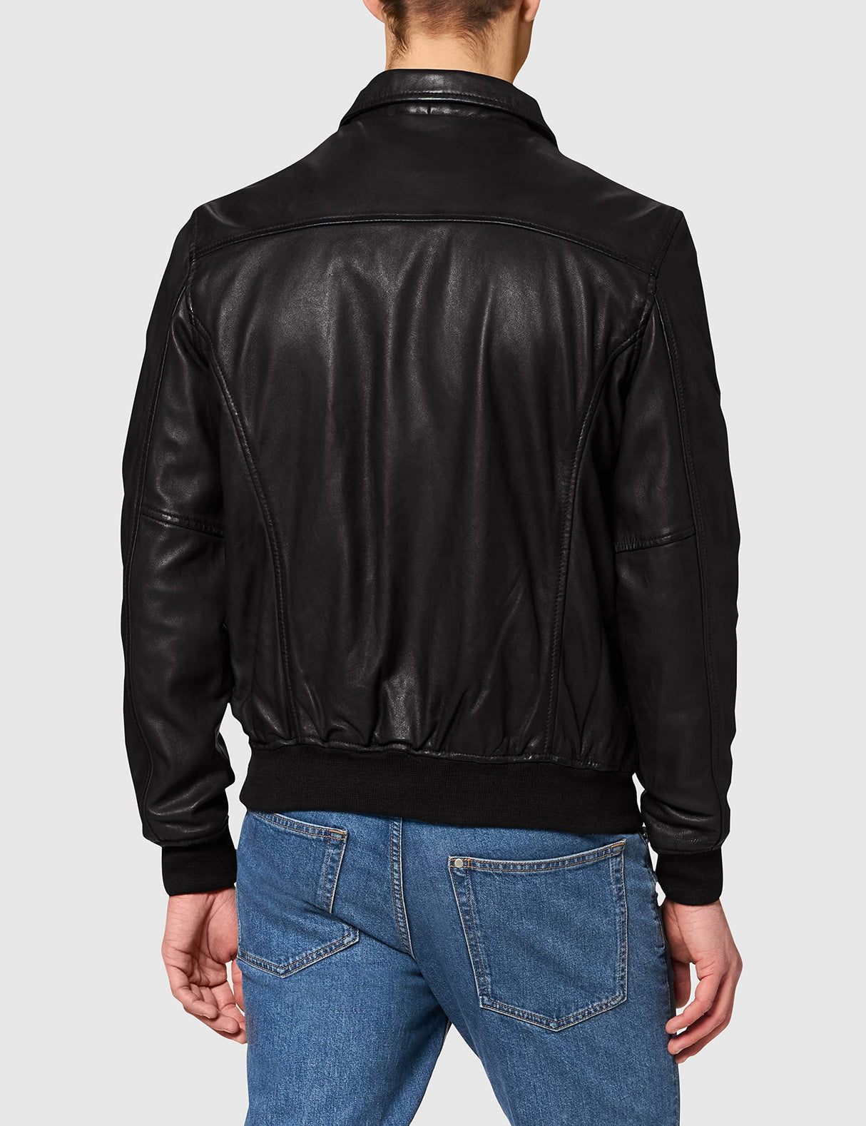 Schott NYC Lcflightwx Chaqueta, Negro (Black Black), Large para Hombre