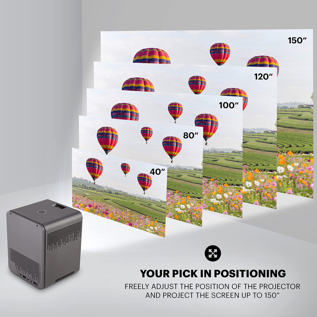Kodak FLIK HD10 Proyector Inteligente | Android TV 1080P FHD Sistema de proyección de Video