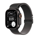 Apple Watch Ultra 3 GPS + Cellular, Reloj prémium para Running y Multideporte con Caja de Titanio Resistente de 49 mm y Pulsera Milanese Loop en Titanio Negro - Talla L.Monitores avanzados de Salud