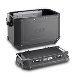Givi OBK48BPACK2 Trekker Outback 48 Monokey Baúl de Aluminio Lateral, Color Negro, 48 litros, Carga Máxima A 10 Kg
