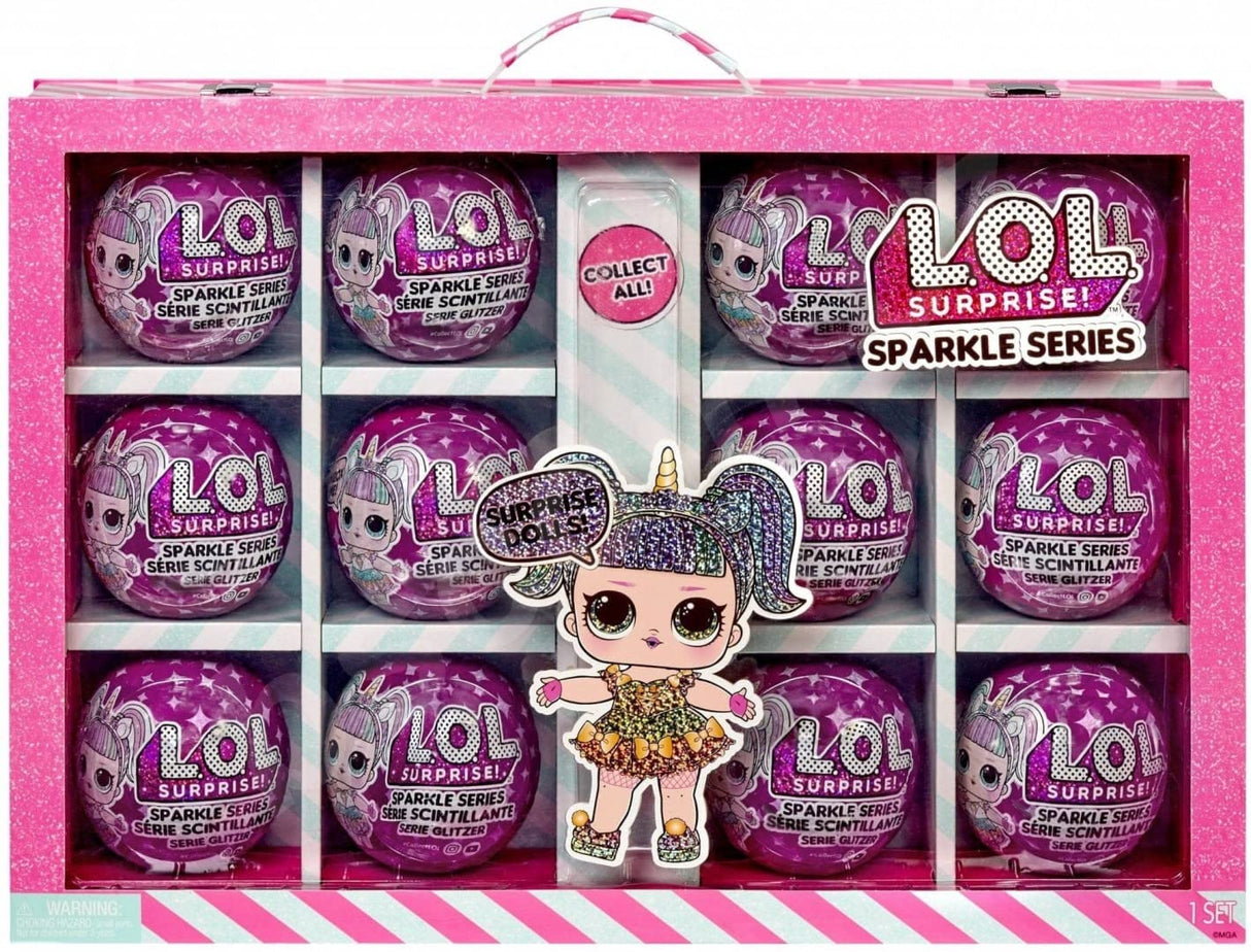 L.O.L. Surprise! Sparkle Colección de 12 muñecas con Purpurina - Más de 80 sorpresas que incluyen Muñecas, Ropa, Accesorios y más - Con sorpresa de Agua - Edad: 4+ años , Exclusivo en Amazon