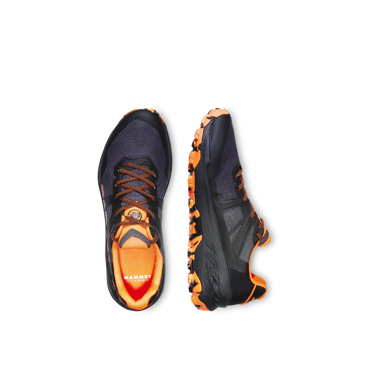 Mammut SERTIG II Low, Zapatillas de Senderismo Hombre, Black/Vibrant Orange, 44 EU