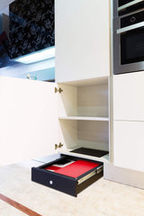 ARREGUI - Caja fuerte camuflada para zócalo de cocina, color negro