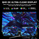Twisted Minds Monitor para Gaming, Pantalla de 32 Pulgadas Fast VA - Resolución 2560 x 1440 QHD, frecuencia actualización 180 Hz, relación Aspecto 16:9, Tiempo Respuesta 1 ms - Negro (TM32QHD165VA)