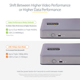 StarTech.com Docking Station USB-C 4K30 Triple /4K60 Doble - Modo Alt DP/DP/HDMI - Hub USB de 7 Puertos - PD 3.0 - GbE - Audio - K-Slots - Works With Chromebook - Replicador de Puertos (DK31C3MNCRUE)
