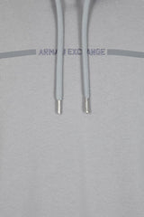 Armani Exchange Line Logo-Sudadera con Capucha, Gris Claro, S para Hombre