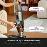 Eureka RapidWash NEW430 Aspirador en Seco y Húmedo,Fregona Electrica sin Cable, Aspiradora Fregadora Multisuperficie, Pelo de mascota Limpieza de Bordes,Doble Depósito Agua,Navegación por voz
