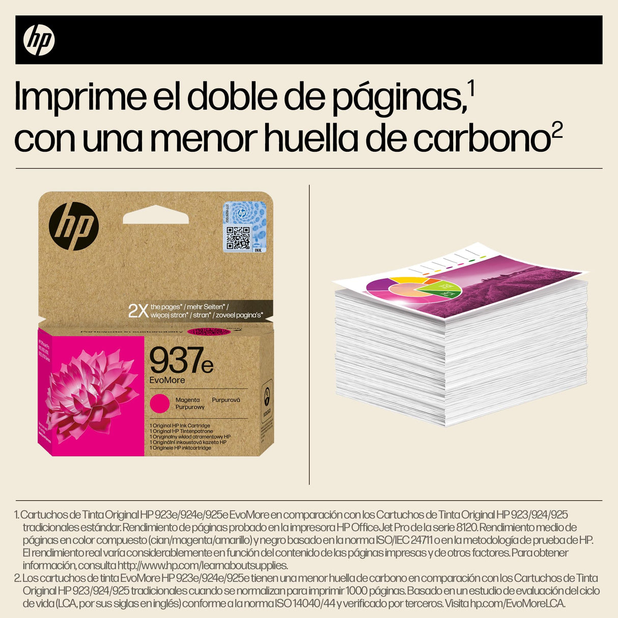 HP 937e EvoMore Magenta 4S6W7NE, Cartucho de Tinta Original Compatible con Impresoras OfficeJet 9110, 9120, 9130, 9720 e 9730