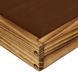 Relaxdays Puzzletisch Tablero de Puzle, Mesa de Rompecabezas Altura Ajustable, para 1000 y 1500 Piezas, Reversible, Madera, Natural, Fieltro, 38 x 93 x 74,5 cm