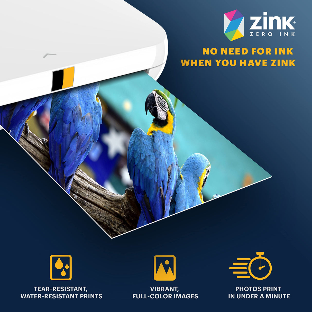 Kodak Papel fotográfico Zink Premium de 2x3 Pulgadas (100 Hojas) Compatible con cámaras e impresoras Kodak PRINTOMATIC, Kodak Smile y Step, papel adhesivo