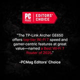 TP-Link BE11000 Tri-Band WLAN 7 Gaming Router Archer GE650 | 6-stream 11Gbit/s Supports 320MHz | 2×5G + 3×2.5G USB 3.0 Ports | Gaming Gear, Dedicated Gaming Port and Panel